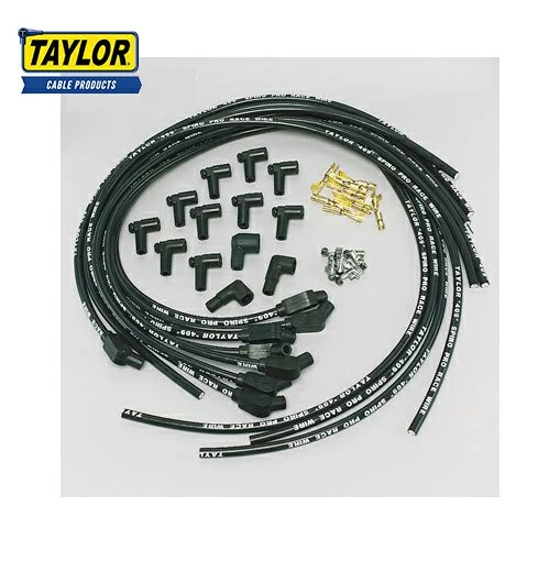 PRO RACE UNIVERSAL SPARK PLUG WIRE SET 10.4MM BLACK  TAYLOR TAY-79052  (SKU 38-134)