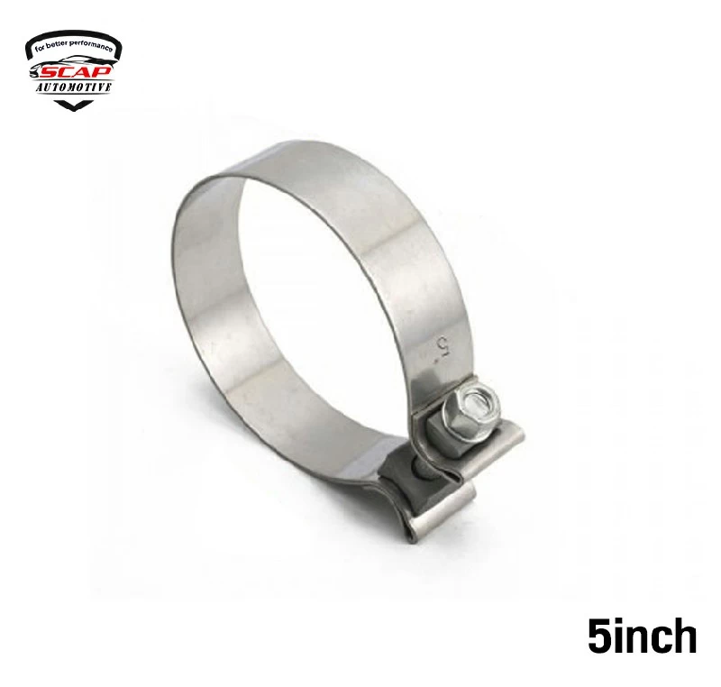 5inch STAINLESS STEEL BUT JOINT EXHAUST CLAMP  TKPPKG50  (SKU 36-192)