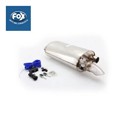 4.0" NISSAN-L S-TYPE WITH LOGO UNIVERSAL ELECTROVALVE MUFFLER FOX FOX4NS-TYPE  (SKU 36-149)