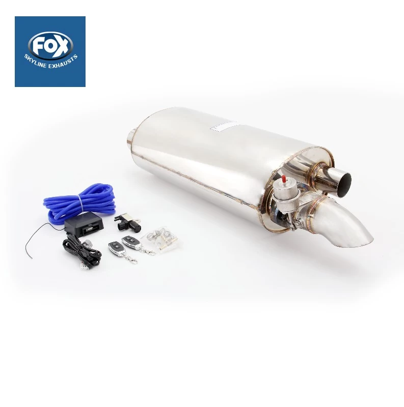 3.0" NISSAN-L S-TYPE WITH LOGO UNIVERSAL ELECTROVALVE MUFFLER FOX FOX3NS-TYPE  (SKU 36-128)
