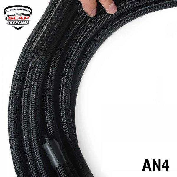 AN4 COTTON OVER BRAIDED FUEL/OIL NYLON HOSE TUBE SCAP AUTOMOTIVE TK-HYG4  (SKU 35-011)