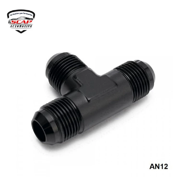 HFJTTAN12 TEE ADAPTOR AN12 BLACK XA70167  (SKU 34-242)
