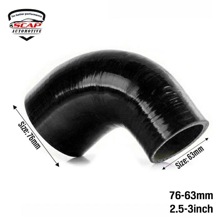 SILICONE HOSE 90* 2.5-3" SCAP-SH90*2.5-3  (SKU 34-140)