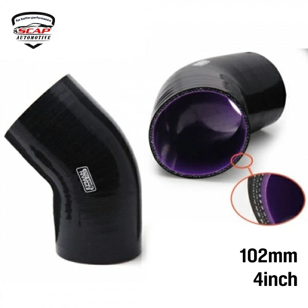 4"INCH 102MM 45D SILICON HOSE SCAP SH45D4  (SKU 34-025)