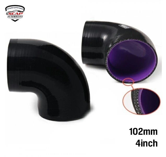 4"INCH 102MM 90D SILICONE HOSE PIPE  SH90D4  (SKU 34-017)
