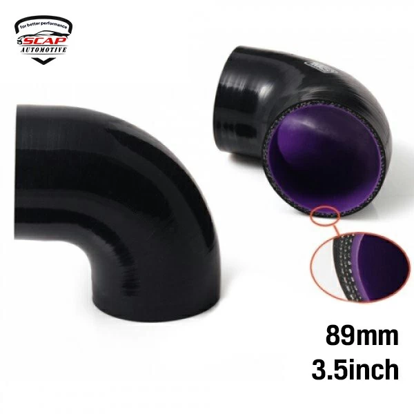 3.5"INCH 89MM 90DEFREE SILICONE HOSE SCAP SH90D3.5  (SKU 34-016)