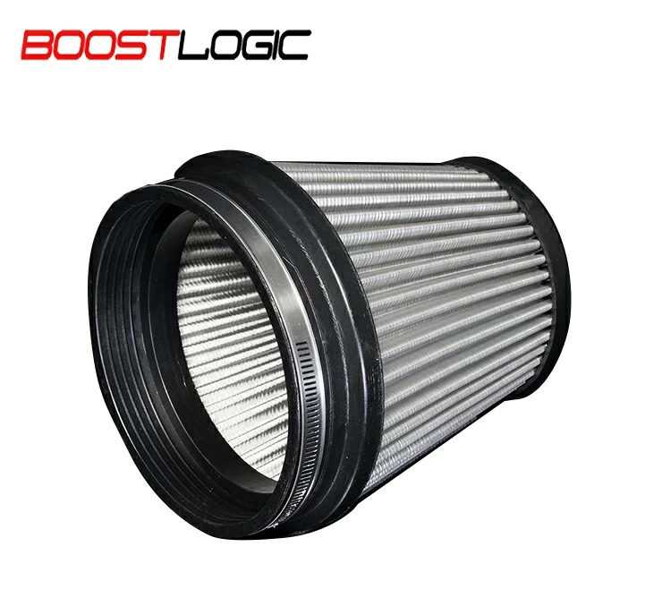 6"INCH UNIVERSAL AIR FILTER STAINLESS STEEL BOOST LOGIC BLOGIC-060120023110  (SKU 33-107)