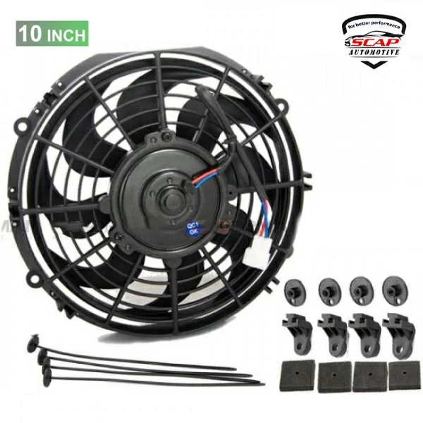 1O" PULL PUSH RADIATOR COOLING FAN 12V 70W ELECTRIC   RCFS10F  (SKU 32-197)