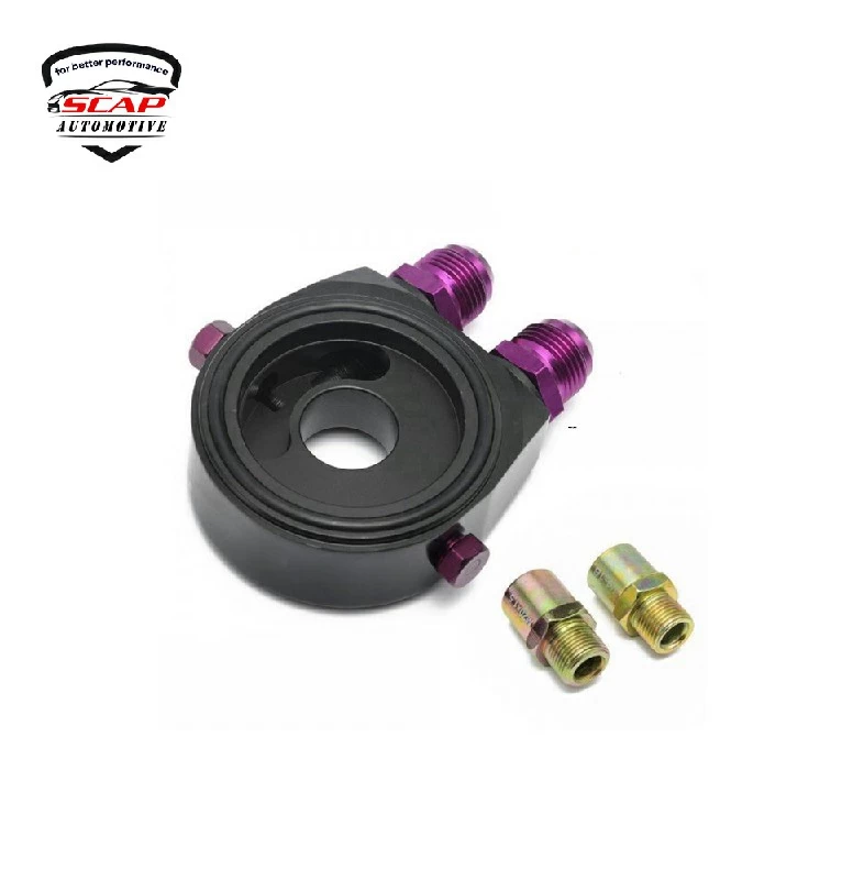 M20X1.5 OIL COOLER ADAPTOR 1/8NPT AN10/AN8 OL01BK  (SKU 32-041)