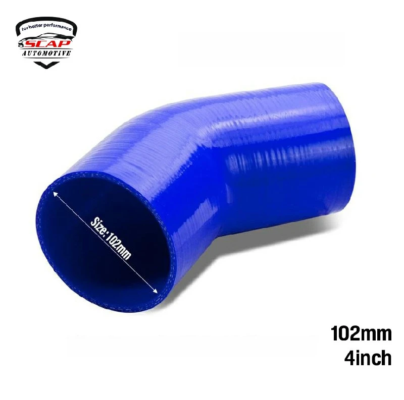 4"INCH 102MM 45D BLUE SILICON HOSE SCAP SH45D4BL (SKU 34-354)