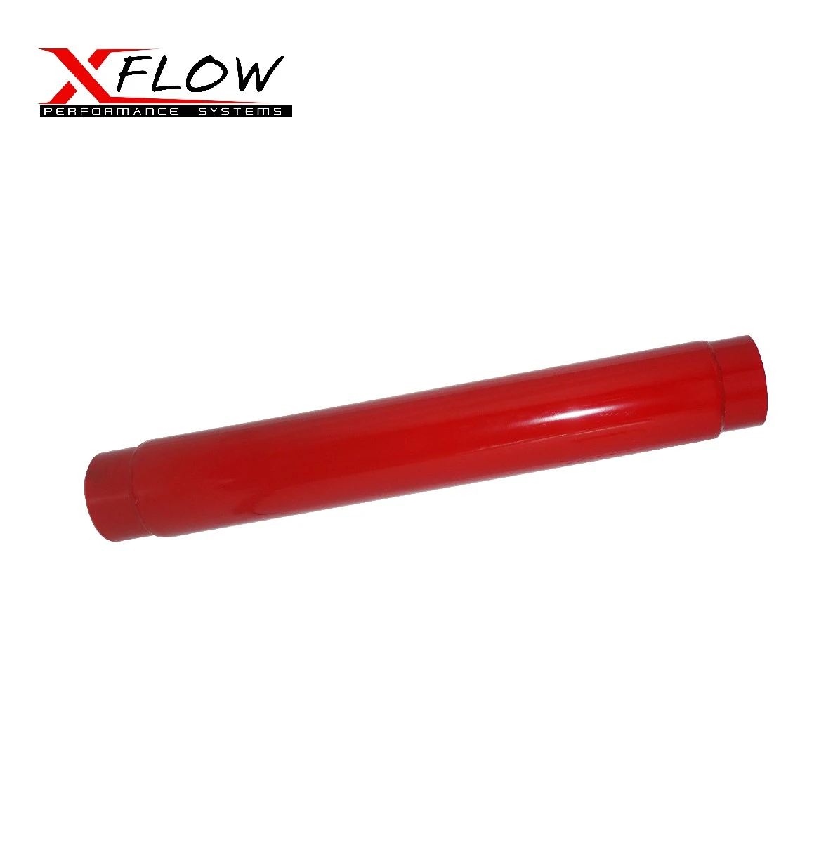 3.5"INCH  دبة رياضية  ALUMINIUMNIZED STEEL UNIVERSAL RED MUFFLER XFLOW XFLOW-GM002-20 (SKU 36-266)