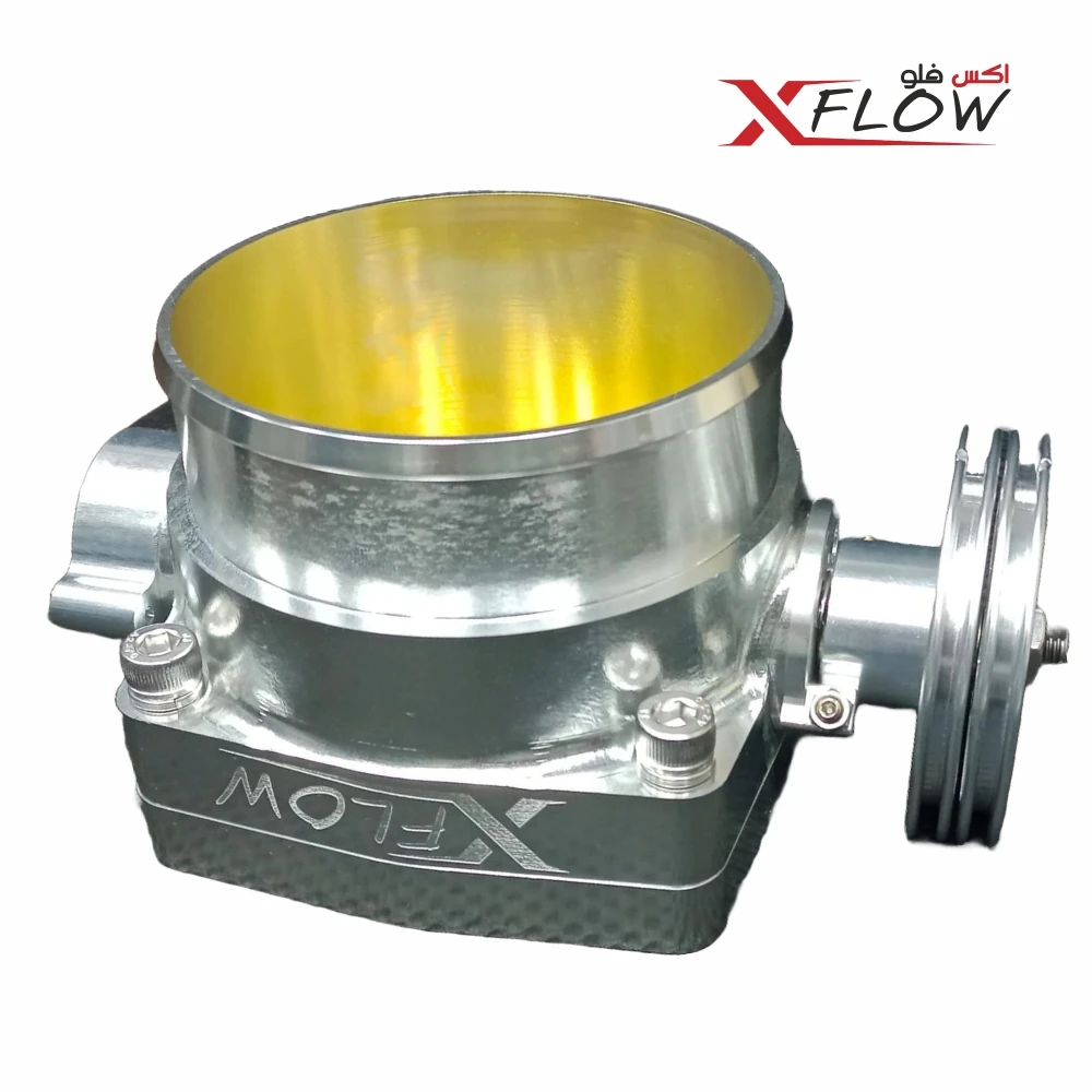 THROTTLE BODY WITH SPACER UNIVERSAL HYPERTUNE XFLOW-TBHC3.5 3.5 (SKU 43-298)