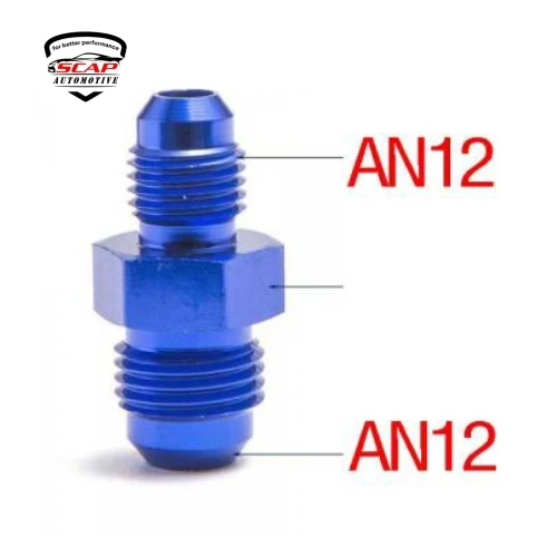 AN12 TO AN12 FLARE BULKHEAD STRAIGHT MALE FUEL OIL FITTING FBF-AN12-AN12P (SKU 34-451)