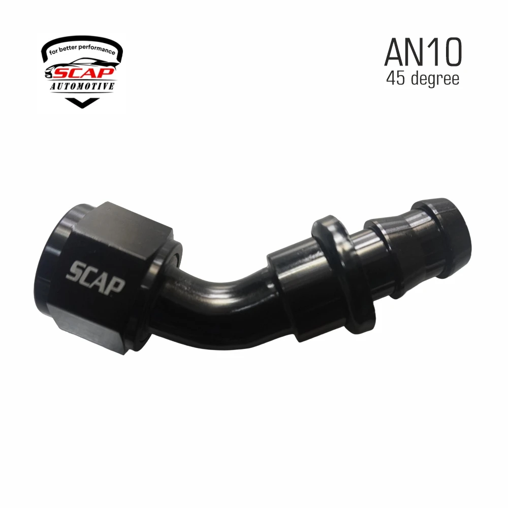AN10-45B AN10 45D FUEL HOSE END PUSH -ON MALE FITTING (SKU 34-416)