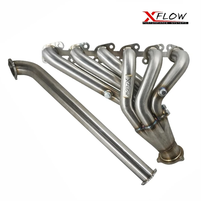 3" Inch 6-to-1  هيدرز مع داون بايب لنيسان باترول Headers with Down Pipe for Nissan Patrol Y61 TB48DE 4.8L Inline-6 (1999-2016) - XFLOW XFLOW-FAZI-EH002-A   (SKU 36-260)