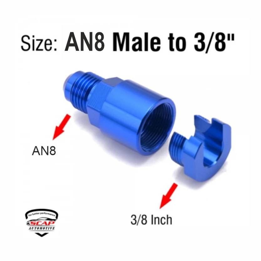 AN68 MALE T0 3/8"  MALE FLARE SAE QUICK DISCONNECT FEMALE FITTING JTAN838K (SKU 34-446)