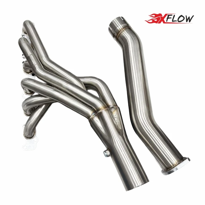 HEADERS WITH DOWN PIPPE 6IN1 3.5"TOYOTA 1FZ-FE A/RACING XFLOW-HTLAR1FZ35 (SKU 36-317)